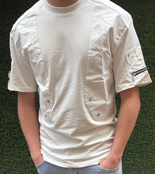 T-Shirt Zip White